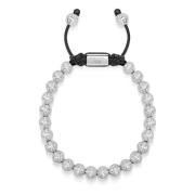 Mens Mini Beaded Bracelet with Sterling Silver Beads