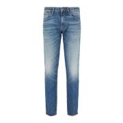 Slim Fit Denim Jeans Lav Talje