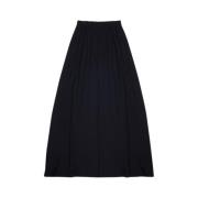 Elegant Midi Straight Skirt Black