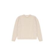 Blød Vanilla Cream Jumper med Ribbede Detaljer