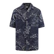 Camo Jacquard Bowling Skjorte