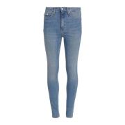 Skinny Jeans i Lysblå Denim