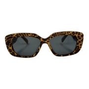 Leopard Print Butterfly Solbriller