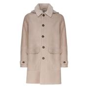 Shearling Coat med Store Lommer