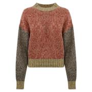 Blød Mohair Sweater i Antik Pink/Brun