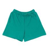 Høj Talje Jacquard Shorts Grøn/Sort