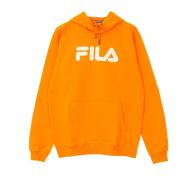 Flame Orange Kangaroo Hoodie Langærmet