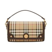 Multifarvet Foldover Taske med Vintage Check