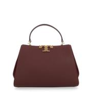 Pebbled Satchel Taske