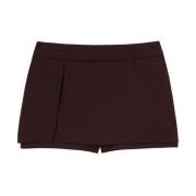 Bordeaux Uld Twill Shorts