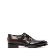 Brun Monk Strap Læder Sandaler