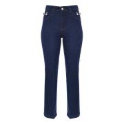 Metal Hook Waistline Jeans