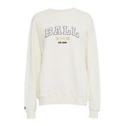 Offwhite Sweatshirt med Broderet Logo