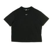 Essentiel Cropped T-shirt Sort/Hvid