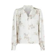 Bluse med blomsterprint