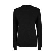 Broderet rund hals sweater