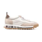 Beige Tech Runner Low-Top Sneakers