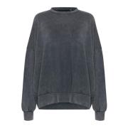 Sort Vasket Oversize Sweatshirt