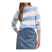 Rugby Style Mock-Neck Sweater Kvinder