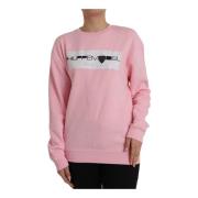 Logo Bomuld Sweater Pink Langærmet