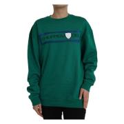 Grøn Bomuld Logo Sweater