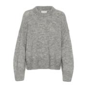 Blød Striktrøje Medium Grey Melange