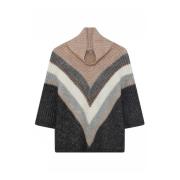 Roll Neck Cape Sweater