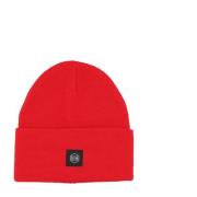 Rød Strik Balaclava Beanie