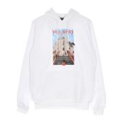 Hvid Milano Hoodie Langærmet Sweatshirt