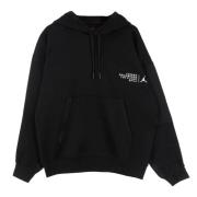 Fleece Pullover Hoody Sort/Hvid