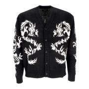 Dragon Jacquard Cardigan Sort