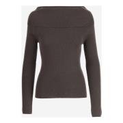 Silke og Cashmere Bådudskæring Sweater