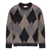 Argyle Crewneck I Baby Alpaca