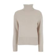 Beige Turtleneck Sweater