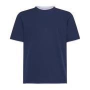 Bomuld T-shirt med Crew Neck