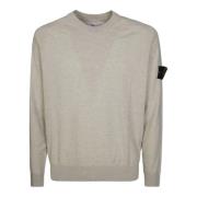 Ribbet rund hals sweater