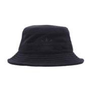 Sort Fisherman Bucket Hat med Logo