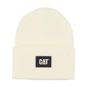 Creme Label Cuff Beanie Elastisk Stof