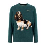 Broderet Crew-Neck Pullover