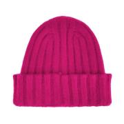 Fuchsia Ribbet Cashmere Beanie Hat