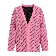 Pink & Purple V-Neck Cardigan