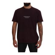 Elegant bordeaux T-shirt med rund hals