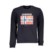 Hyggelig Blå Sweatshirt med Rund Hals