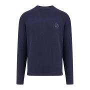 Broderet Monogram Crew-Neck Sweater