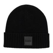 Sort uld beanie hat