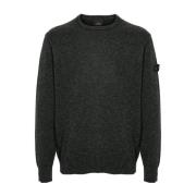 Grå Uldblanding Crew Neck Sweater