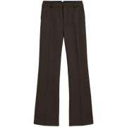 Brun Flare Bukser Wide Leg