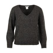 Sort V-hals sweater