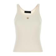 Ivory Bomuld Tank Top