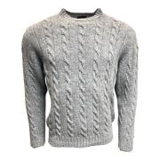 Cable Rib Crew Neck Sweater, Stardust